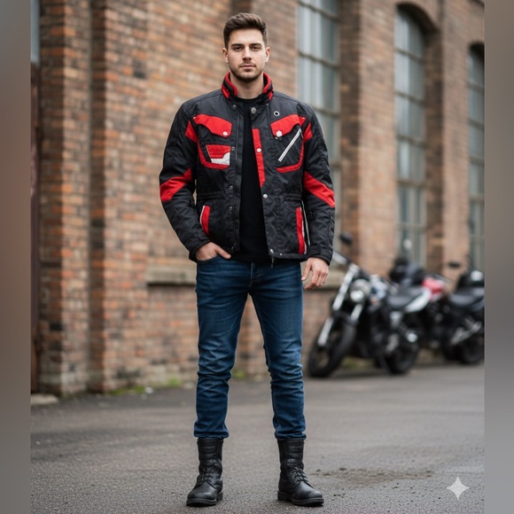 Spider Dermizax Other - Vintage Spider Dermizax
Jacket Men's size S Black and Red with zip hood